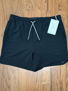 Rhoback NWT Grit Gym Shorts Men’s XXL Black The Spikes Lined Athletic 7”